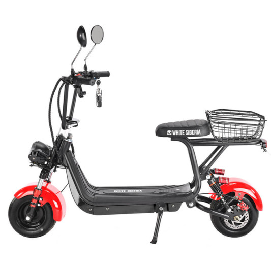 Электроскутер WHITE SIBERIA MINI R 1200W, красный