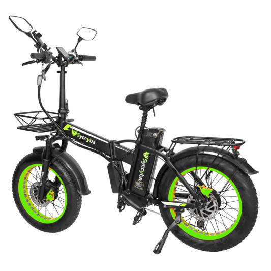 Электровелосипед Syccyba F10 Зеленые колеса