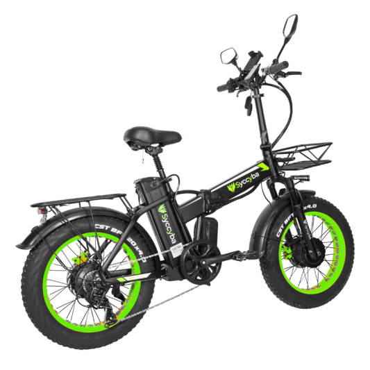 Электровелосипед Syccyba F10 Зеленые колеса