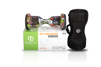 Гироскутер iBalance Prem Series 10.5 дюймов с приложением, фиолетовый граффити