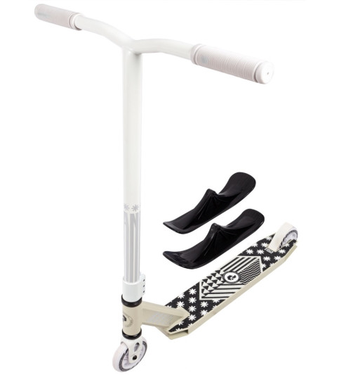 Трюковый самокат-снегокат PLANK CYCLE, белый