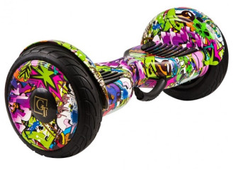 Гироскутер Smart GT Pro 10.5 APP приложением, фиолетовый граффити