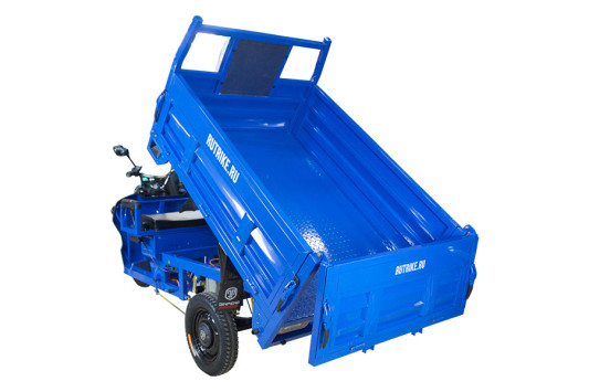 Грузовой электрический трицикл Rutrike D5 1700 гидравлика (60V1200W) серый