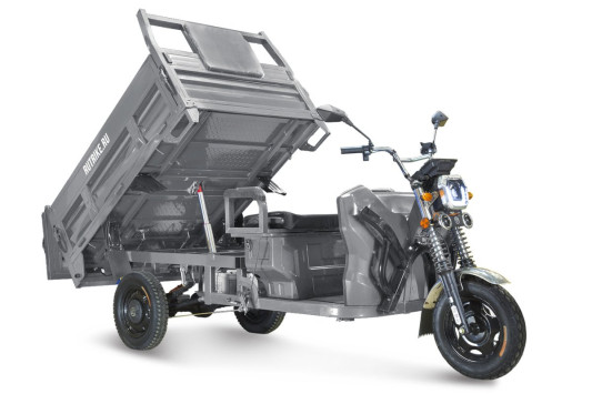 Грузовой электрический трицикл Rutrike D5 1700 гидравлика (60V1200W) серый