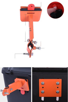 Пластиковая корзина с замком подсидельная, черная